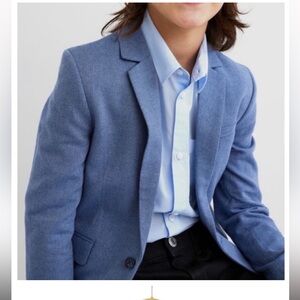 H&M Textured-weave jacket/blazer Blue Size 12/13 Y, pants 9-10